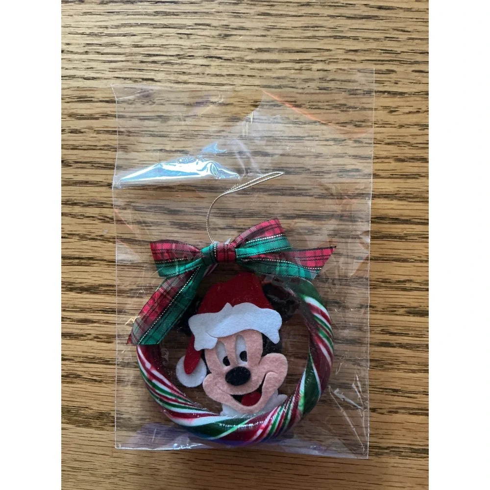 Disney Holiday Candy Wreath Ornament Set 5 Mickey Minnie Pluto Goofy Donald16226